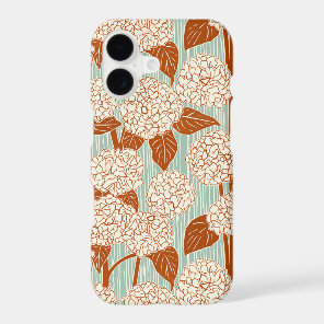 hydrangea rust duck egg iPhone 17 case