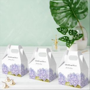 Hydrangea Shades Of Violet Blue Favor Boxes
