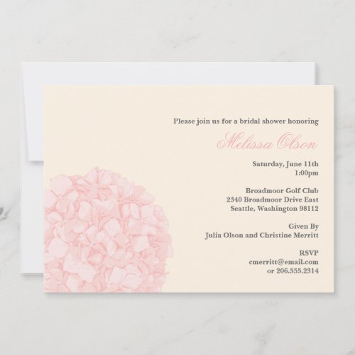 Hydrangea Shower/Party Invitation