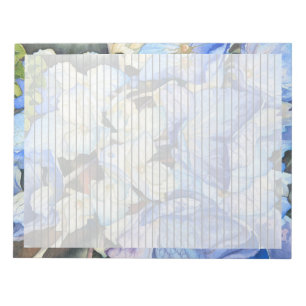Hydrangea Stationary 8.5" x 11"  Lined Note Pad