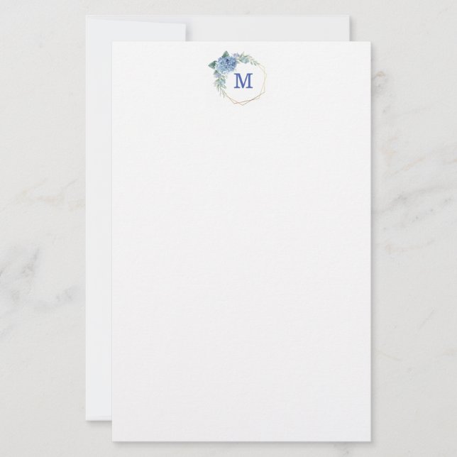 Hydrangea Stationery Paper (Front)