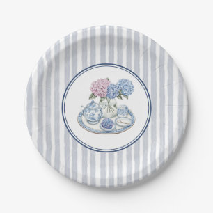 Hydrangea Tea Party Bridal Shower Paper Plates
