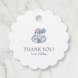 Hydrangea Tea Party Favor Tags
