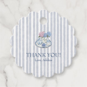 Hydrangea Tea Party Favor Tags