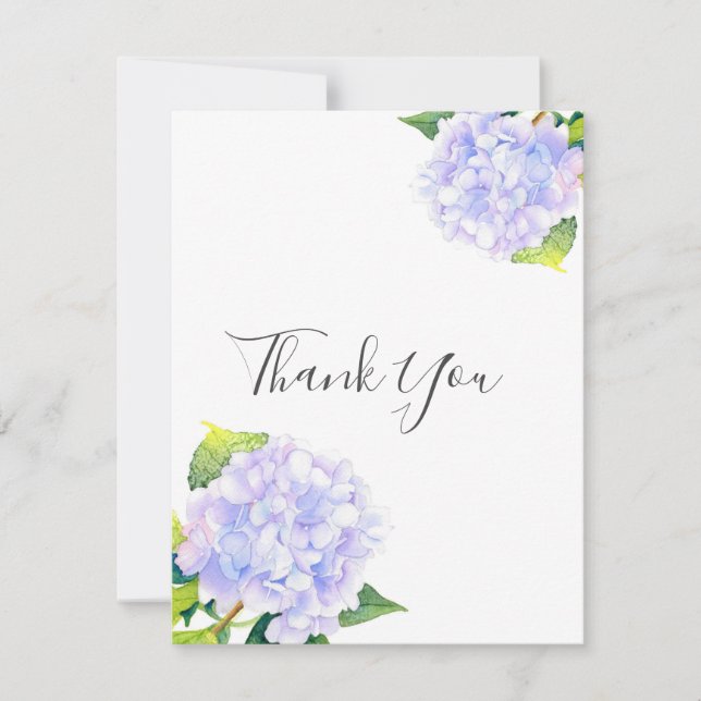 Hydrangea Thank You Card (Front)