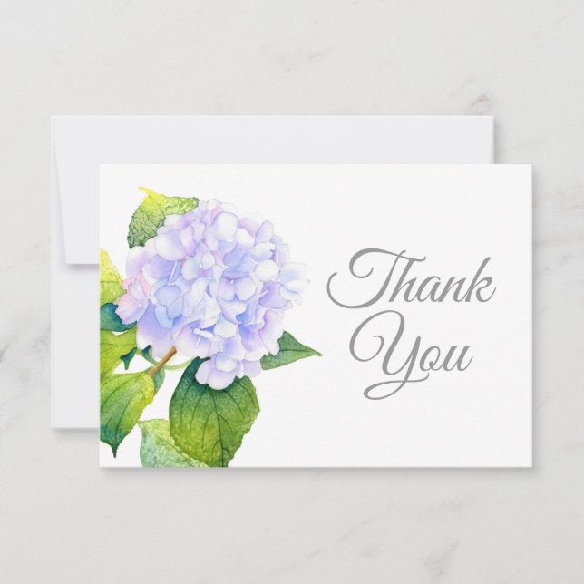 Hydrangea  thank you card (Front)