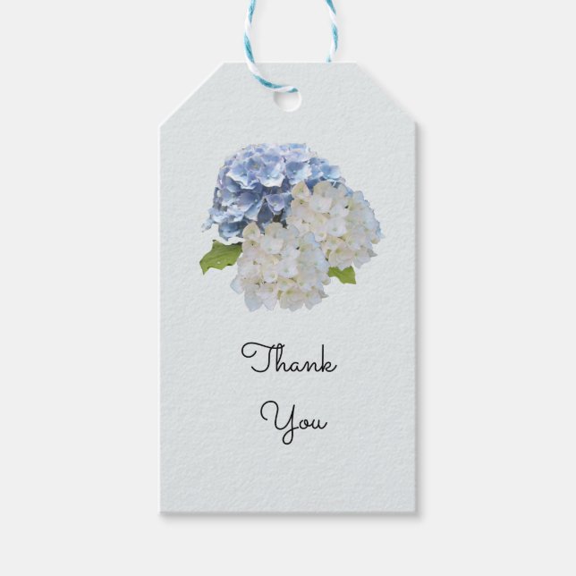 Hydrangea Thank You Gift Tags (Front)
