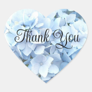 Hydrangea Thank You Heart Sticker