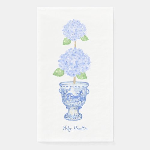 Hydrangea Topiary Chinoiserie Guest Towel