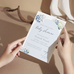 Hydrangea Trellis Baby Shower Invitation