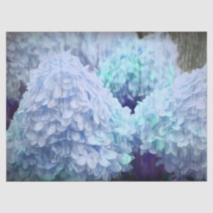 Hydrangea Vintage Blue Teal Sketch Rustic Floral Tissue Paper