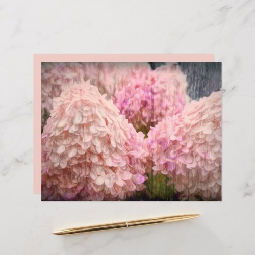 Hydrangea Vintage Blush Pink Floral Wood Decoupage
