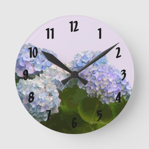 Hydrangea Wall Clock