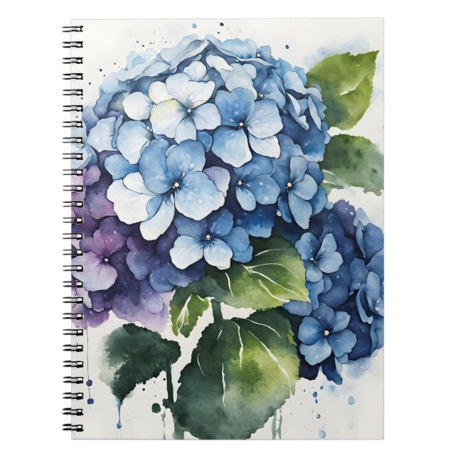 Hydrangea - Watercolor flowers Notebook (Front)