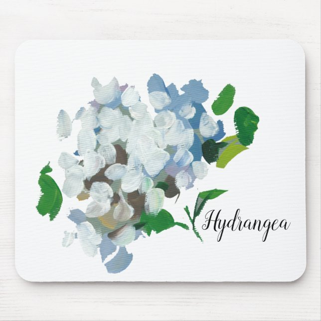 Hydrangea Watercolor Mouse Pad (Front)