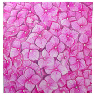 Hydrangea watercolor napkin