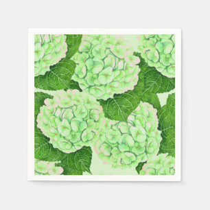 Hydrangea watercolor pattern napkins