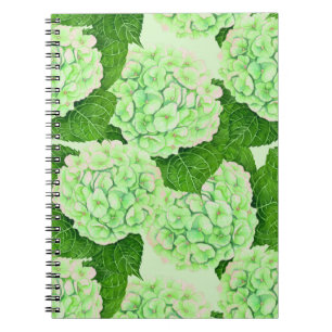 Hydrangea watercolor pattern notebook