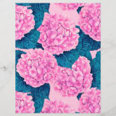 Pink and Purple Watercolor Flowers Scrapbook Paper