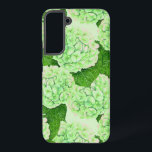 Hydrangea watercolor pattern samsung galaxy s22  case<br><div class="desc">Pattern made of green hydrangea flower painted with watercolors.</div>