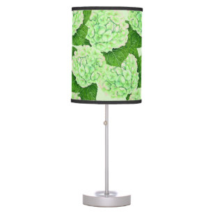 Hydrangea watercolor pattern table lamp