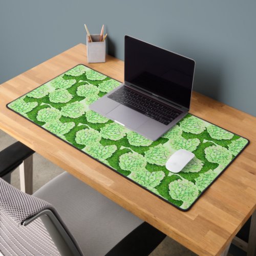 Hydrangea watercolor pattern wrapping paper desk mat
