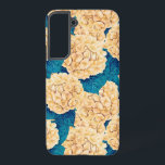 Hydrangea watercolor pattern, yellow and blue samsung galaxy s22  case<br><div class="desc">Pattern made of yellow hydrangea flower painted with watercolors.</div>