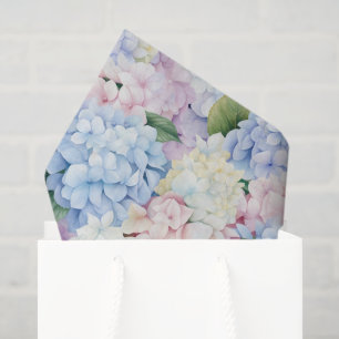 Hydrangea Watercolor Print Tissue Paper