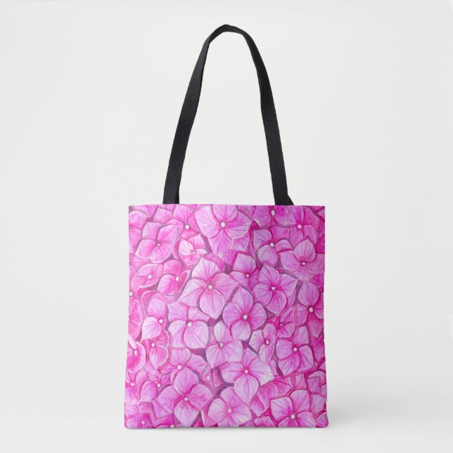 Hydrangea watercolor tote bag (Front)