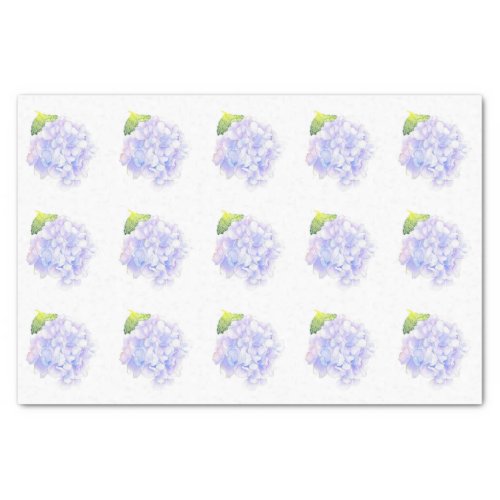 Hydrangea Watercolor Vignette Pattern Tissue Paper