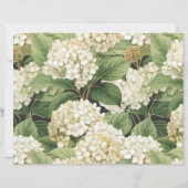 Hydrangea watercolour floral Boho retro flowers (Back)