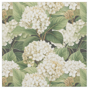 Hydrangea watercolour floral Boho retro flowers Fabric