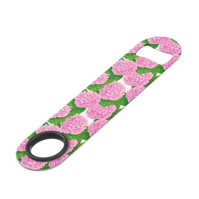 Hydrangea waterolor pattern bar key (Front Angled)
