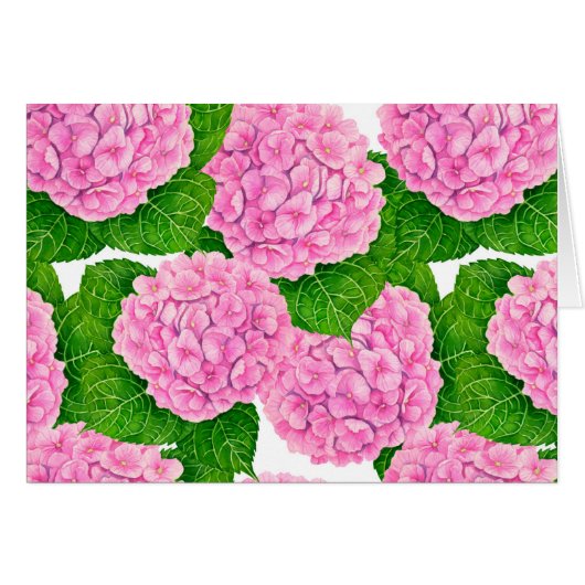 Hydrangea waterolor pattern cards (Front Horizontal)