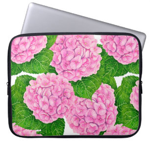 Hydrangea waterolor pattern laptop sleeve