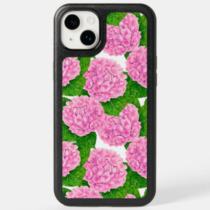 Hydrangea waterolor pattern OtterBox iPhone 14 plus case