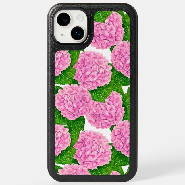 Hydrangea waterolor pattern otterbox iPhone case (Back)