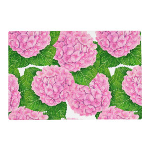 Hydrangea waterolor pattern placemat