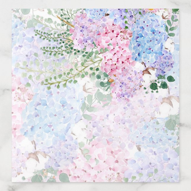 hydrangea wedding envelop liner version 2 (Design)