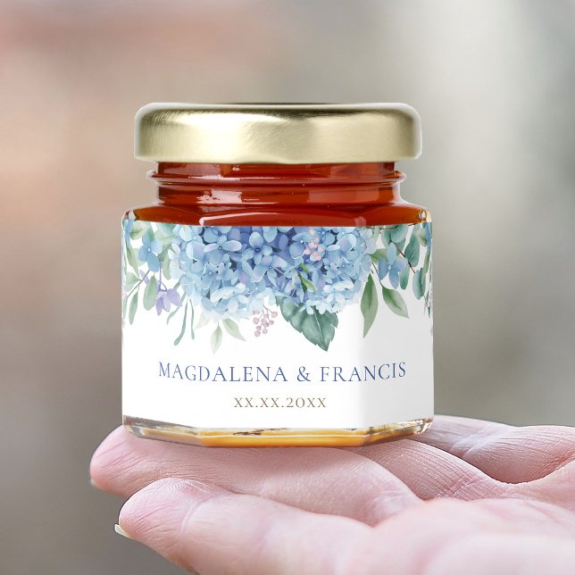  Hydrangea wedding Honey Jar Favors (Creator Uploaded)