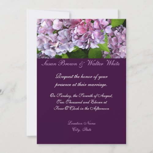 Hydrangea Wedding Invitation