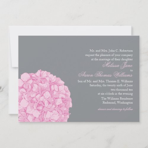 Hydrangea Wedding Invitation