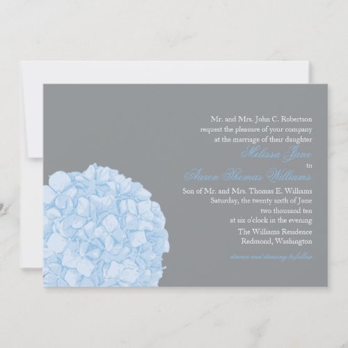 Hydrangea Wedding Invitation