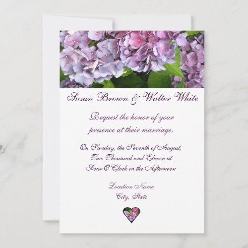 Hydrangea Wedding Invitation