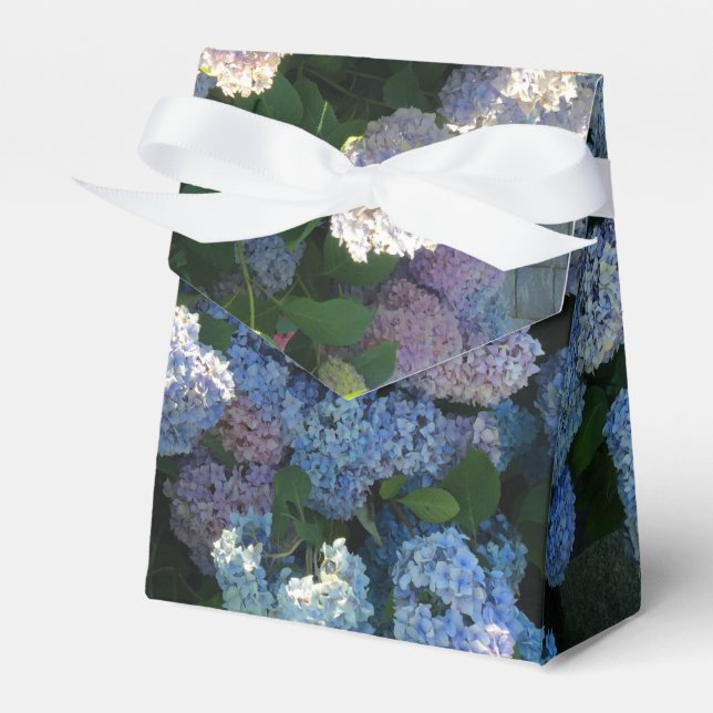 Hydrangea Wedding Party Favor Boxes (Front Side)
