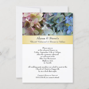 Hydrangea Wedding Rehearsal Dinner Invitation