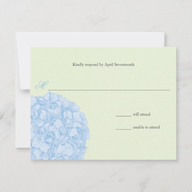 Hydrangea Wedding Response (Front)