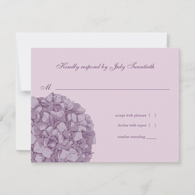 Hydrangea Wedding Response (Front)