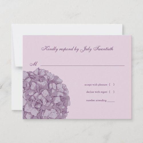Hydrangea Wedding Response