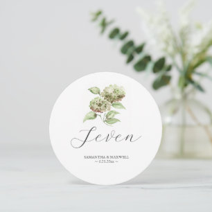 Hydrangea Wedding Round Table Number